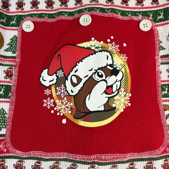 Buc-ee's Kids Christmas Onesie Waffle Knit Pajama's Youth XS (SKU: 129B) - Picture 6 of 9